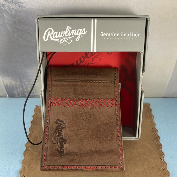 Rawlings Other - Rawlings Mens Red Stitch Front Pocket Brown Wallet Rawlings Other - Rawlings Mens Red Stitch Front Pocket Brown Wallet